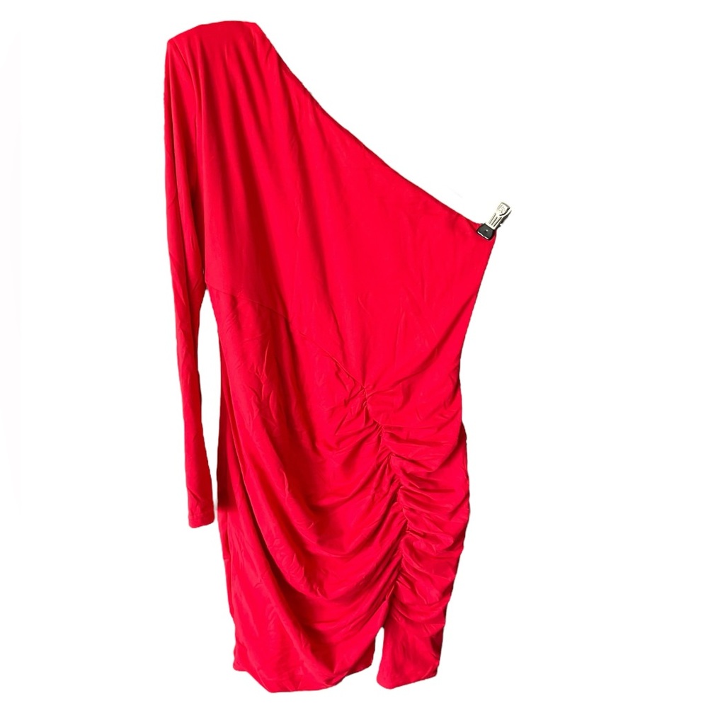 Unbranded • One Shoulder Red Mini Bodycon Dress